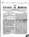 Bankers' Circular Friday 01 March 1839 Page 1