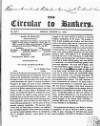 Bankers' Circular Friday 15 March 1839 Page 1