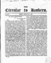 Bankers' Circular Friday 22 March 1839 Page 1