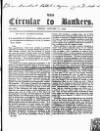 Bankers' Circular Friday 10 January 1840 Page 1