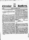 Bankers' Circular Friday 16 October 1840 Page 1