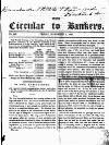 Bankers' Circular Friday 03 November 1843 Page 1