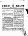 Bankers' Circular Friday 26 April 1844 Page 1