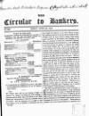 Bankers' Circular Friday 25 April 1845 Page 1