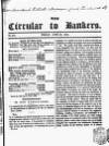 Bankers' Circular Friday 20 June 1845 Page 1