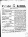 Bankers' Circular Friday 27 March 1846 Page 1