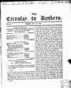 Bankers' Circular Friday 17 July 1846 Page 1