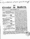 Bankers' Circular Friday 08 December 1848 Page 1