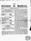 Bankers' Circular Friday 13 April 1849 Page 1