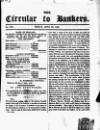 Bankers' Circular Friday 20 April 1849 Page 1