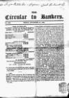Bankers' Circular Friday 30 November 1849 Page 1