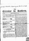 Bankers' Circular Friday 25 January 1850 Page 1