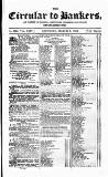 Bankers' Circular Saturday 06 March 1852 Page 1