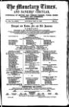 Bankers' Circular Saturday 15 May 1858 Page 1