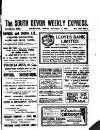 South Devon Weekly Express Friday 01 November 1918 Page 1
