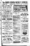 South Devon Weekly Express Friday 22 November 1918 Page 1