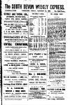 South Devon Weekly Express Friday 12 September 1919 Page 1