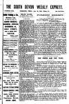 South Devon Weekly Express Friday 18 June 1926 Page 1
