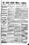 South Devon Weekly Express Friday 22 January 1932 Page 1
