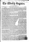 Weekly Register and Catholic Standard Saturday 13 March 1858 Page 1