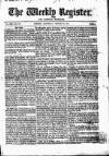 Weekly Register and Catholic Standard Saturday 24 March 1860 Page 1