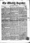 Weekly Register and Catholic Standard Saturday 11 August 1860 Page 1