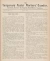 Temporary Postal Workers' Gazette Thursday 01 July 1920 Page 1