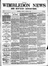 Wimbledon News Saturday 20 October 1894 Page 1