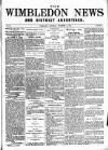 Wimbledon News Saturday 08 December 1894 Page 1