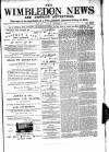 Wimbledon News Saturday 21 September 1895 Page 1
