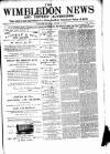 Wimbledon News Saturday 19 October 1895 Page 1