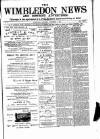 Wimbledon News Saturday 02 November 1895 Page 1