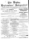 Leytonstone Express and Independent Saturday 29 December 1877 Page 1