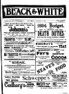 Black & White Saturday 25 August 1894 Page 1