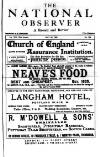 National Observer Saturday 28 May 1892 Page 1