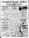 Hampstead News Thursday 06 January 1938 Page 1