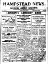 Hampstead News Thursday 29 August 1940 Page 1