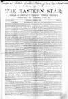 Eastern Star Saturday 01 October 1853 Page 1