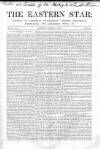 Eastern Star Saturday 08 October 1853 Page 1
