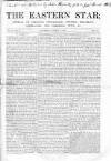 Eastern Star Saturday 15 October 1853 Page 1