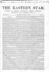 Eastern Star Saturday 12 November 1853 Page 1