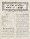 African Times and Orient Review Monday 01 December 1913 Page 9