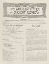 African Times and Orient Review Sunday 01 April 1917 Page 5