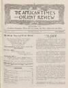 African Times and Orient Review Sunday 01 September 1918 Page 3