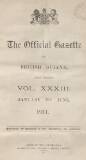 Official Gazette of British Guiana Sunday 01 January 1911 Page 1
