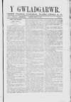 Y Gwladgarwr Saturday 25 September 1858 Page 1