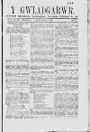 Y Gwladgarwr Saturday 02 October 1858 Page 1