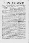 Y Gwladgarwr Saturday 13 November 1858 Page 1