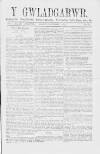 Y Gwladgarwr Saturday 27 November 1858 Page 1