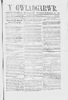 Y Gwladgarwr Saturday 11 December 1858 Page 1